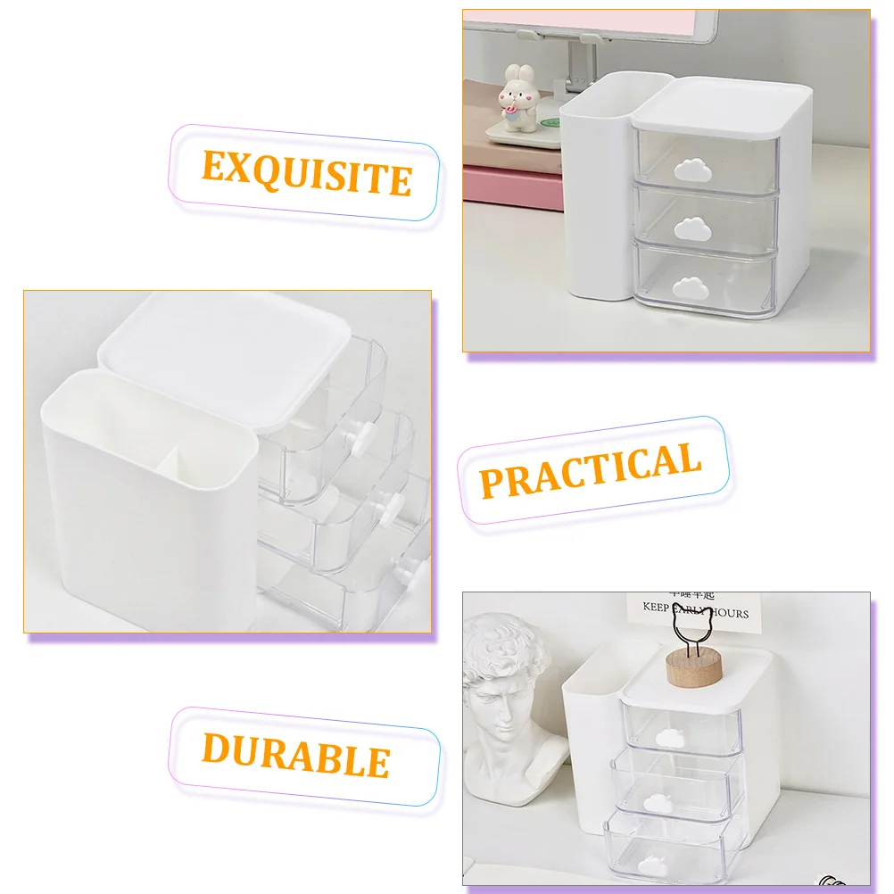 

Cloud Shape Desk ganizer Storage Box Plastic Drawer Stationery Holder Office Supplies Multi Function Practical Design Efficient
