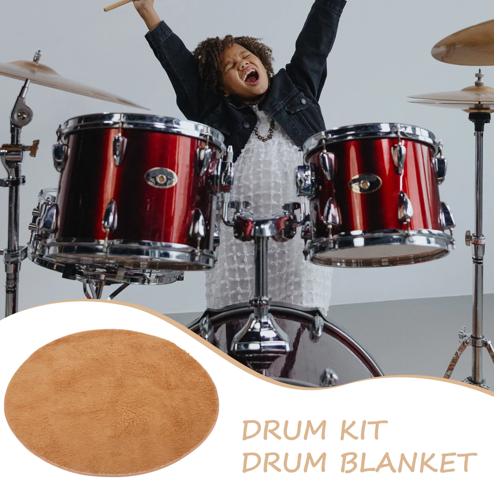 

Slip Soundproof Size Rug For Electric Drums Electric Drum Mat Sound Proofing Mat Drum Pad Foldable Practice Pad