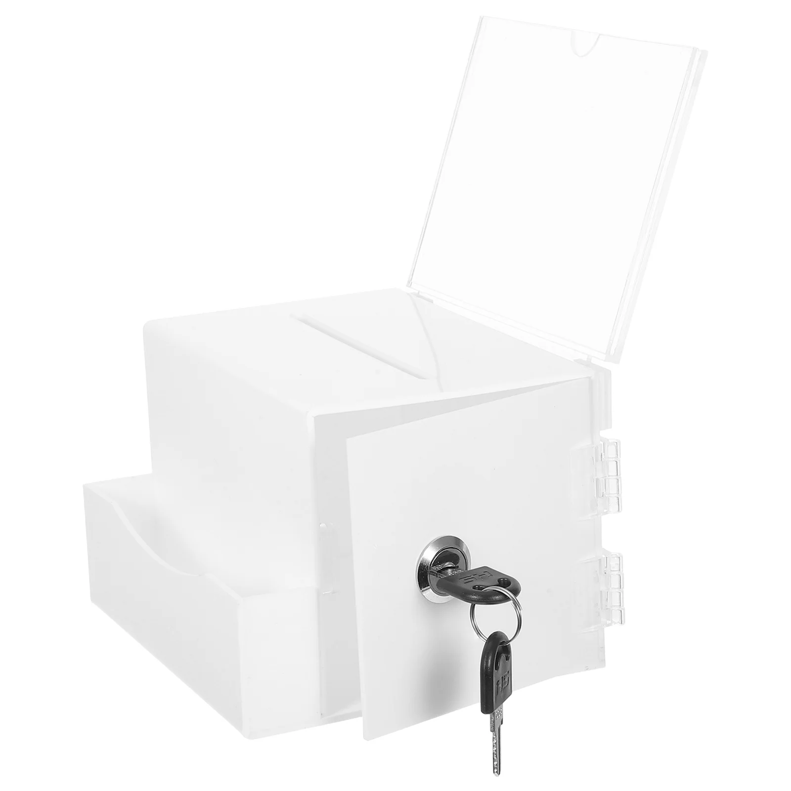 

Portable Lightweight Donation Box Transparent Ballot Box for School Office Events Charity Raffle Suggestion Fundraising