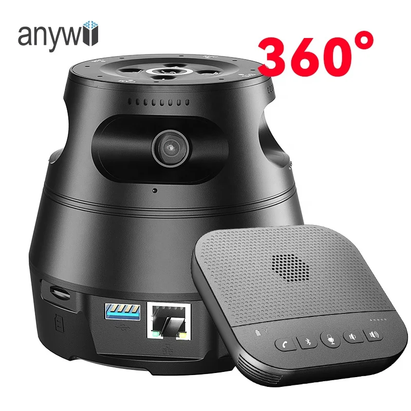 Luckimage All in One Video Conferencing Camera 360 Degree Panoramic Conference Camera Speakerphone Conference Microphone