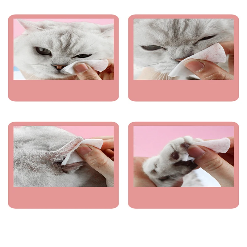 1Can/120pcs Pet Cleaning Products Eye Wipes To Remove Tear Marks Cleaning Wet Tissues Cat Wiping Eyes Removing Tear Cleaning Pet