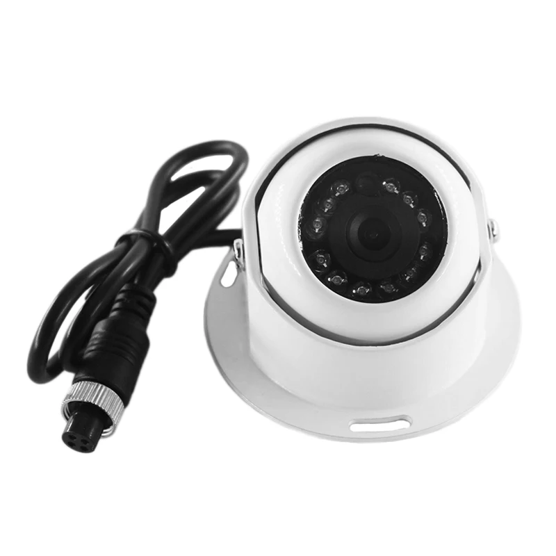 White Dome 4Pin Eyeball Style SUV Car Truck Van Trailer Caravan Motorhome Backup Rear View Night Vision Reverse Camera 24V 12W