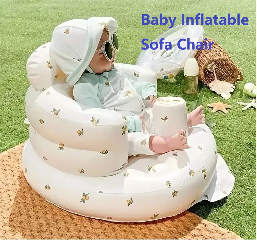 Sofá inflable para bebé, silla, sofá inflable portátil, flotador de piscina, asiento para bebé, soporte trasero, taburete de baño anticaída para bebé