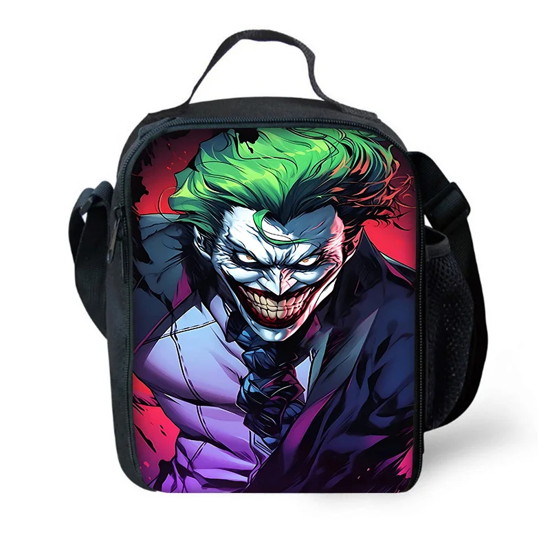 Crazy Evil Horror Child Large Capacity Bag for Boy and Girl Student J-JokerS Outdoor Picnic Resuable Thermal Cooler Lunch Box