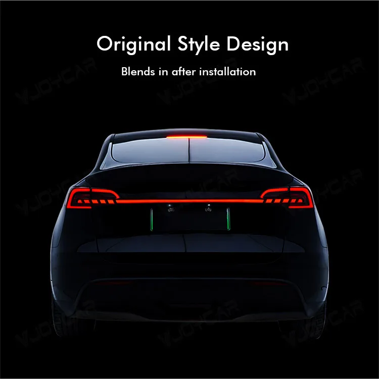 Genuine Modified Accessories LED Taillamp Full-Width Strip Through Shape Tail Lights for Model 3 Y
