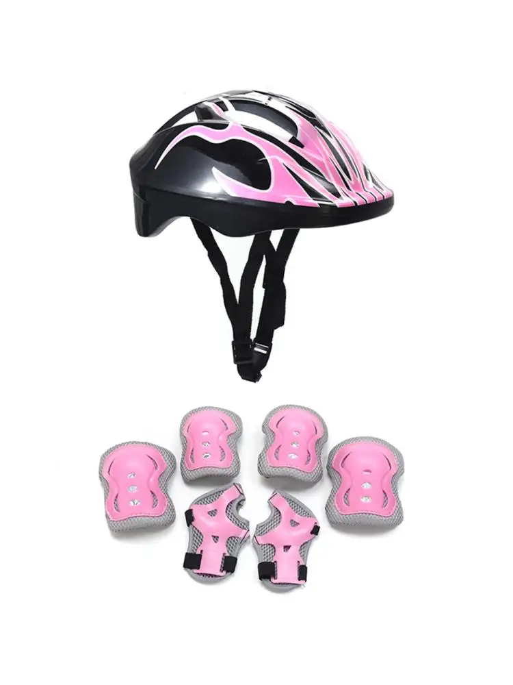 AliExpress jaysuing Kids Safety Helmet Knee Elbow Pad Set Kids Protective Gear Set for Bicycle Cycling Skateboard