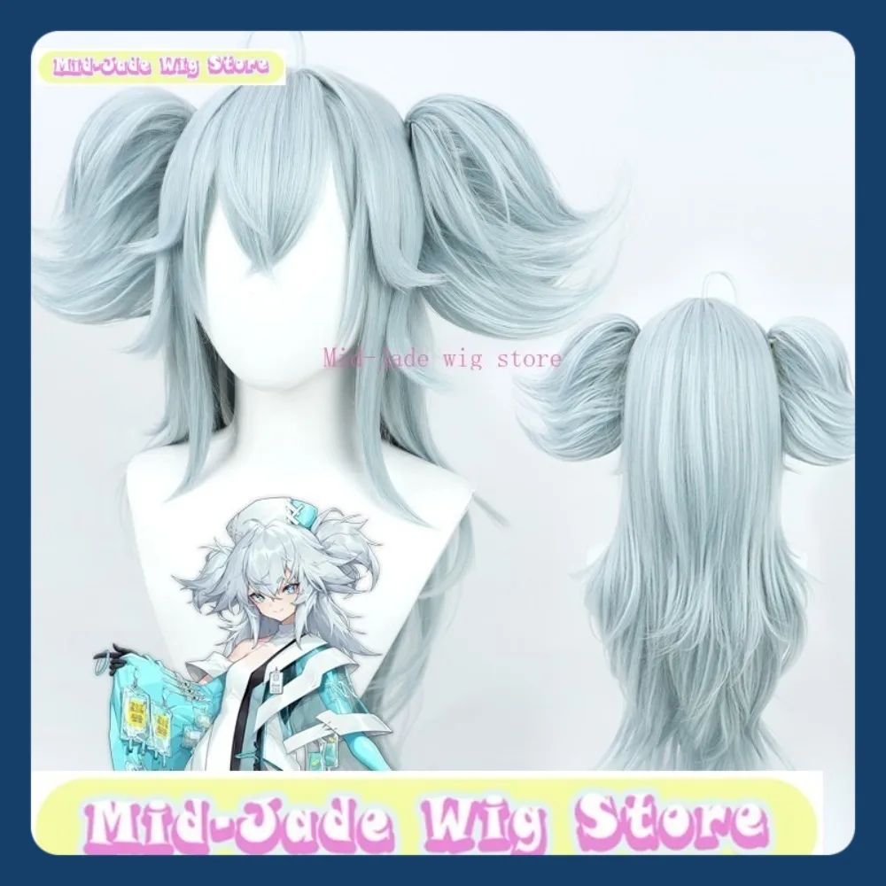 Mid-jade peruca loja para meninas frontline florance cosplay peruca anime jogo rpg cabelo sintético trajes de festa de halloween adereços