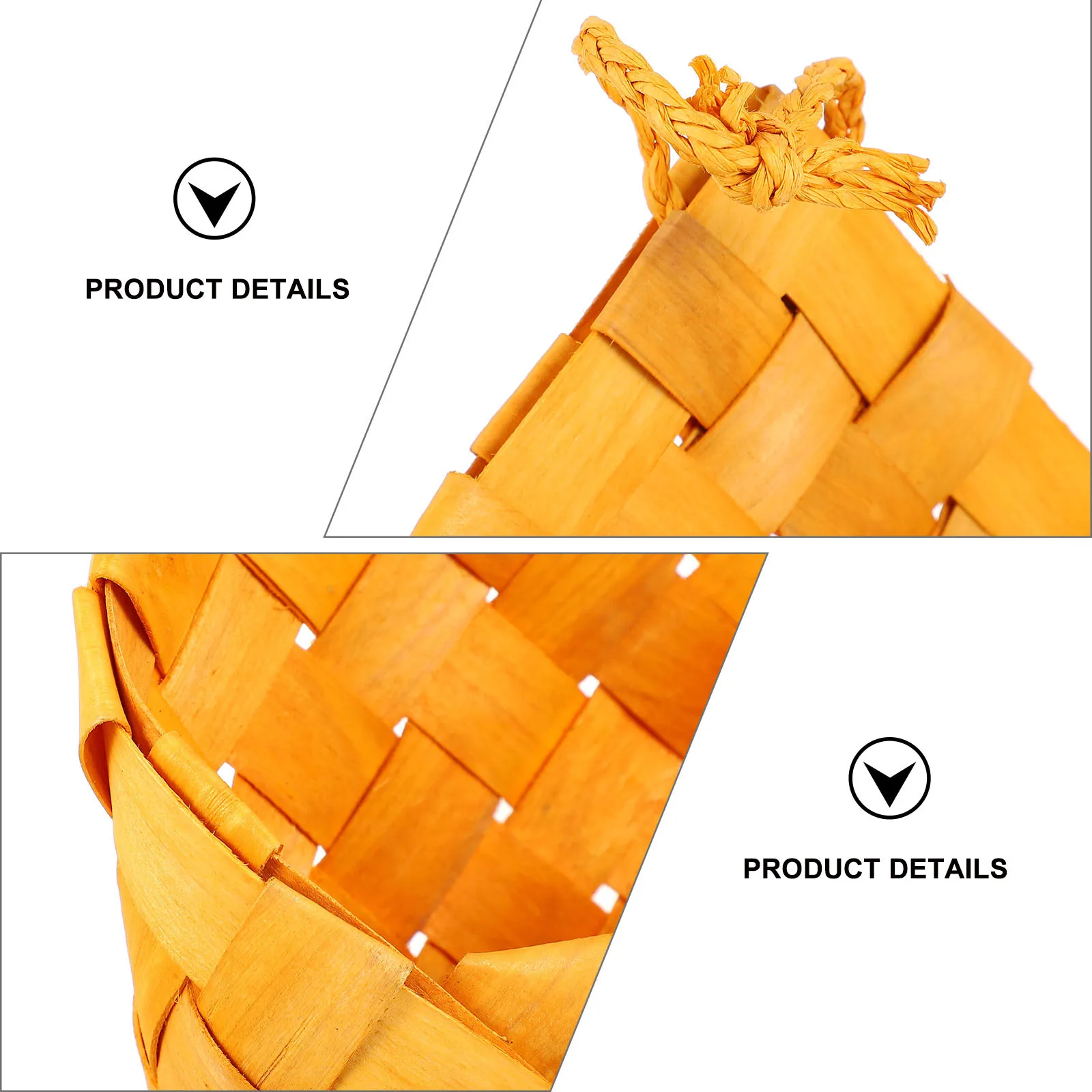 

1pc Woven Wall Hanging Basket Wooden Storage Holder For Home Decor Living Room Artificial Plants Foliage Container Wall Basket