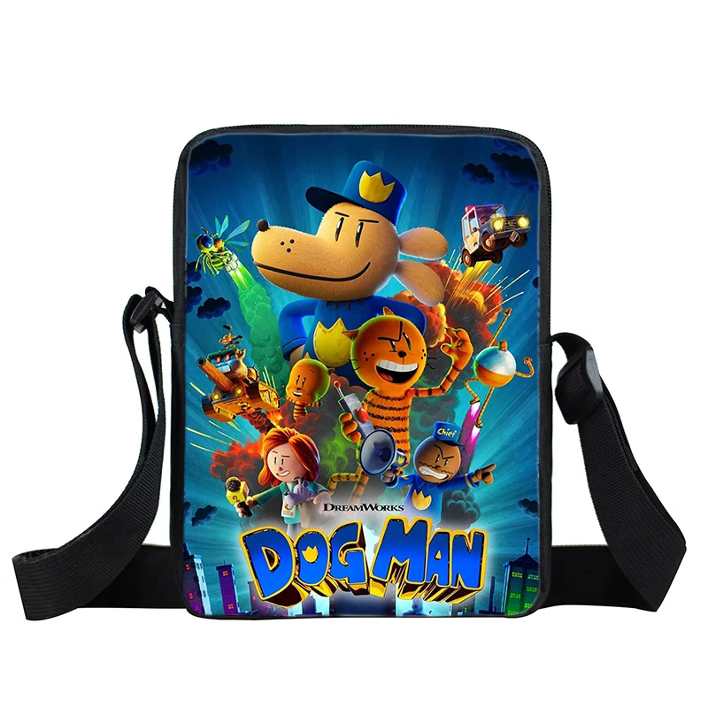 

Cartoon Dog Man Messenger Bag Kids Boys Casual Handbags for Travel Crossbody Bag DOGMAN Shoulder Bags Students Cell Phone Purse