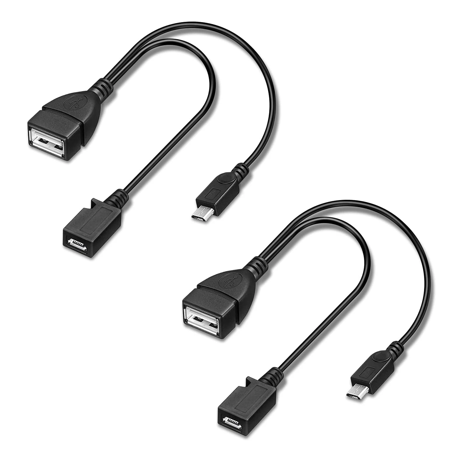 Powered Micro USB OTG Adapter for TV Stick 4K Max/Lite/Cube, USB Storage Drive, PS Classic, SNES Mini, Raspberry Pi Zero