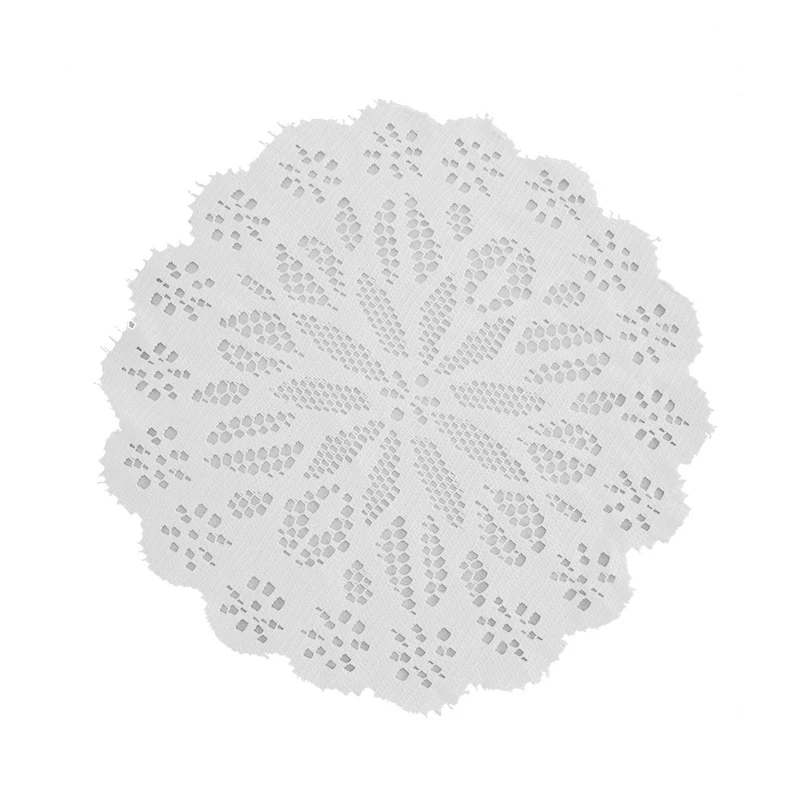 European Style Cut-Out Lace Round Placemat Nordic Dining Table Lace Coffee Table Decorative Mat Dust Cover Towel