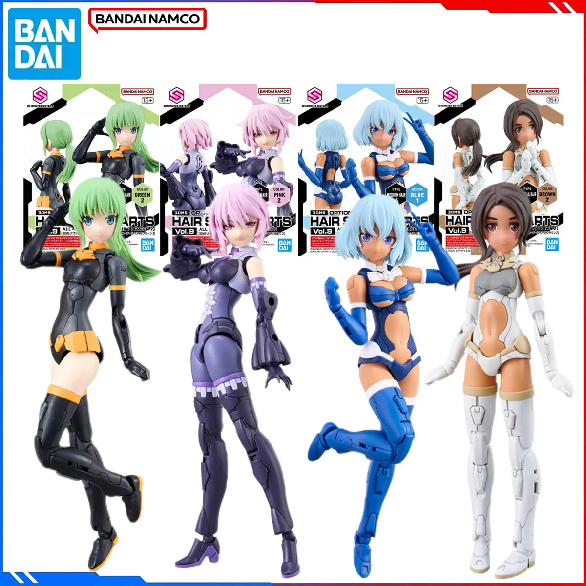 حقيقية بانداي الأصلي 30MS أطقم منمذجة لجسم خيار أجزاء نمط الشعر Vol.9 شخصيات كرتونية جميع 4 أنواع الشعر القصير عمل لعبة مجسمة