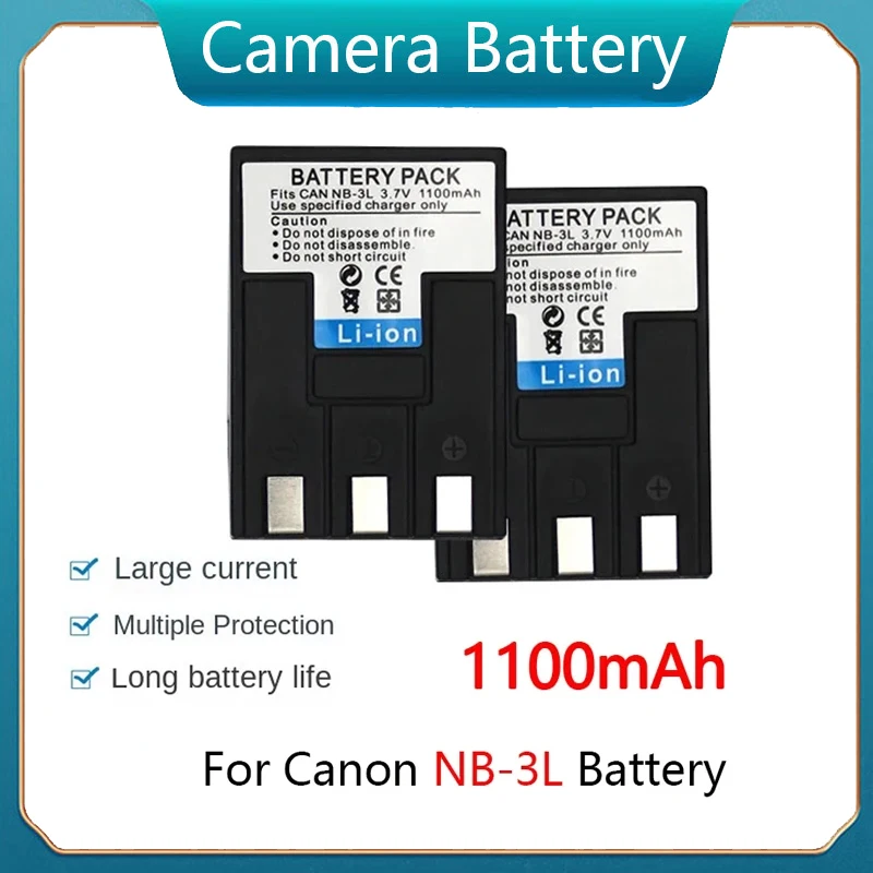 

Rechargeable 1100mAh NB-3L NB 3L Camera Battery for Canon IXUS IIS SD110 IXY I2 I5 S700 750 700 IS IIS SD20 PC1060 PC1114 110