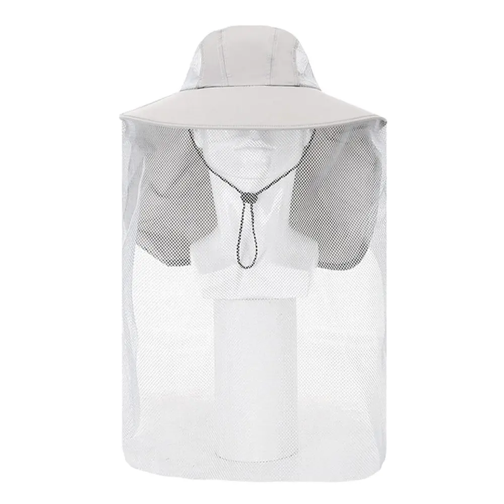 Face Neck Protection Mosquito Hat Outdoor Sunscreen Repellent Protection Bucket Hat Net Mesh Foldable Insect Proof Cap