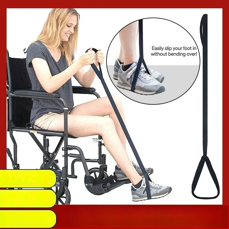 Disabled Leg Lifting Strap Patient Elderly Wheelchair Foot Lifting Long Portable Ankle Straps Displacement Straps for Paralyzed