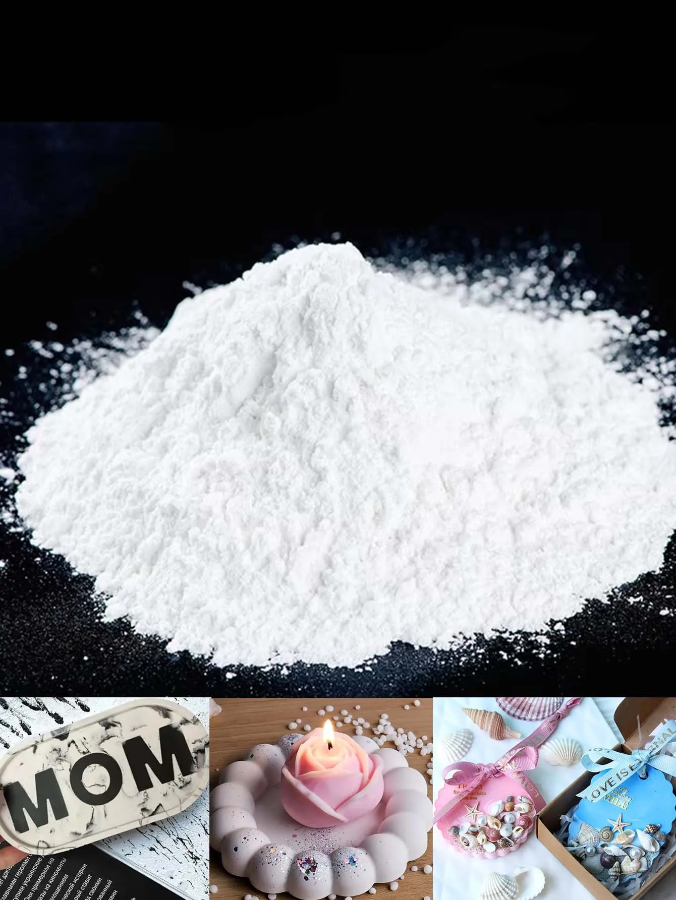 Polvo de yeso blanco de alta densidad, 200/500g, para bricolaje, molde de fundición hecho a mano, polvo de yeso para aromaterapia