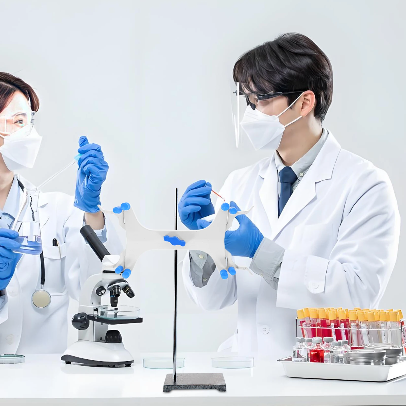 

Adjustable Buret Clamp Titration Butterfly Clip Quick Release Lab Support Stand Plastic Aluminum Versatile Compatible