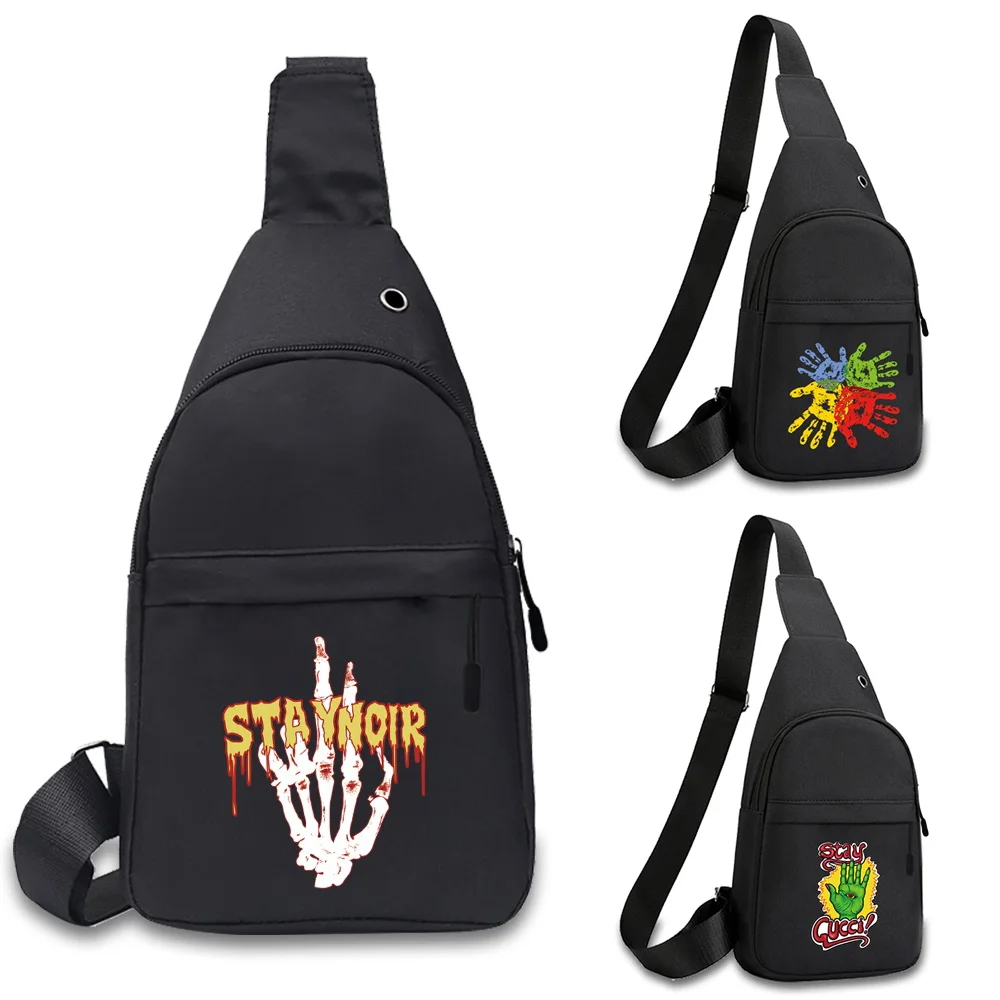 

Men Chest Pack Hand Series Sling Crossbody Bag Travel Hiking Multi-functional Men Sports Chest Bag Large Capacity