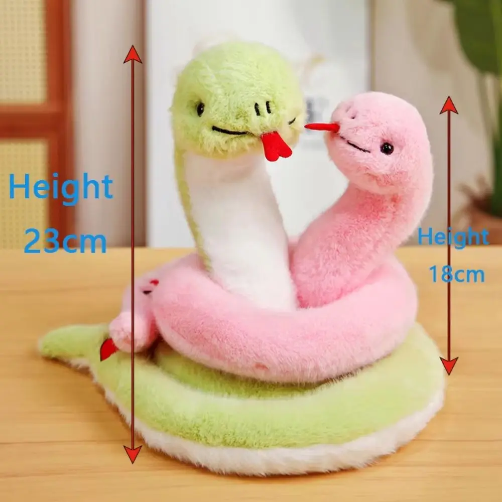 Love Snake Couple Snake Plush Toys PP Cotton Stuffed Animal Snake Mascot Toy Soft Cartoon Snake Doll Plushies New Year Gifts