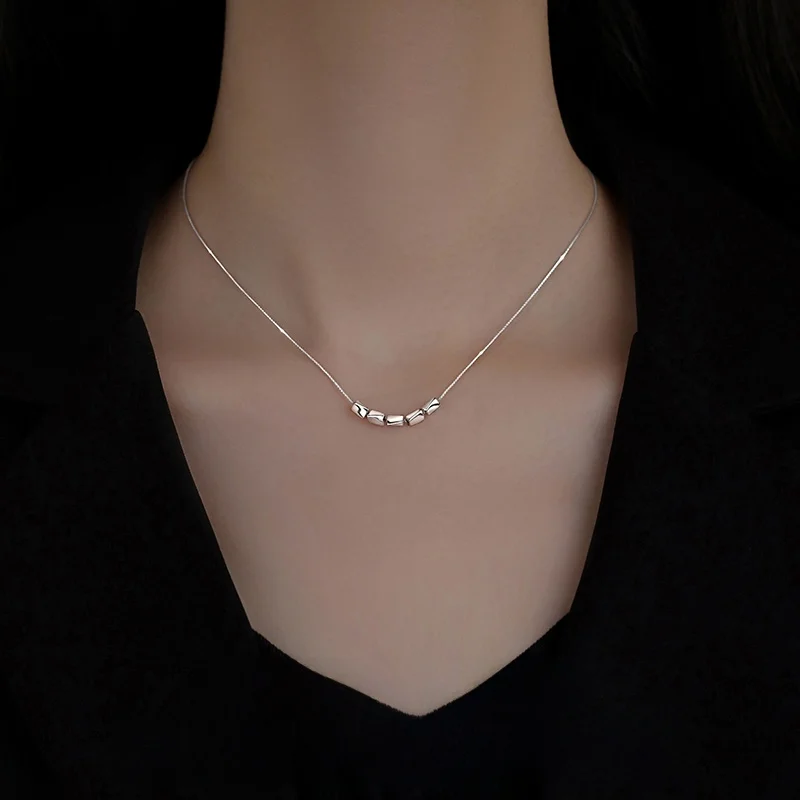 saptefamou-s999-pure-silver-lucky-bead-necklace-2025-new-style-women's-design-sensation-dainty-luxury-clavicle-chain