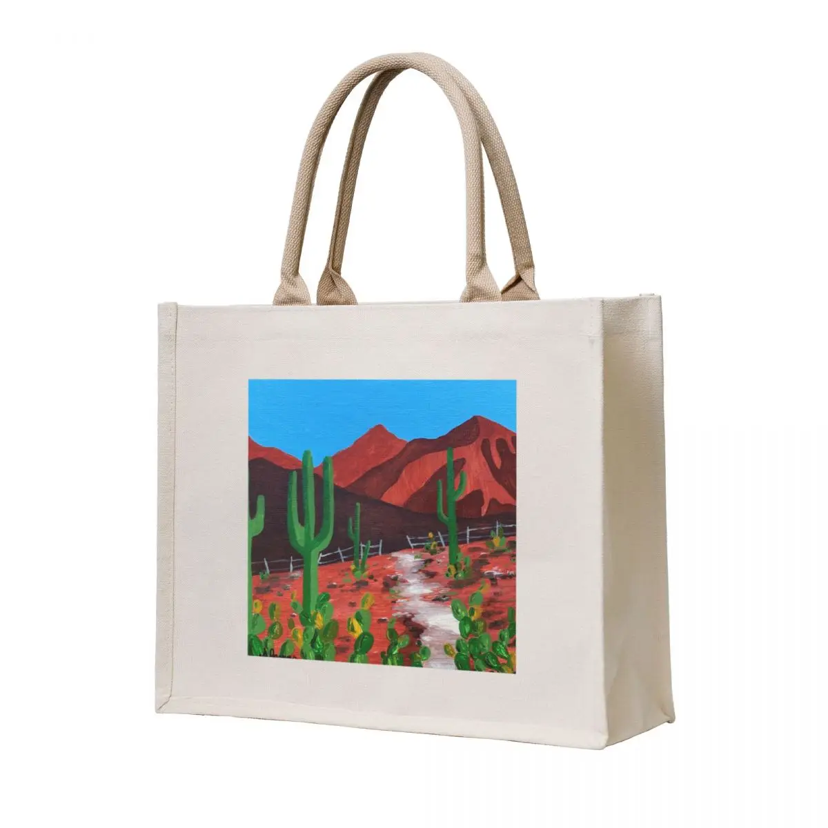 

Red Desert Tote Bag Reusable bags tote bags aesthetic Handbags