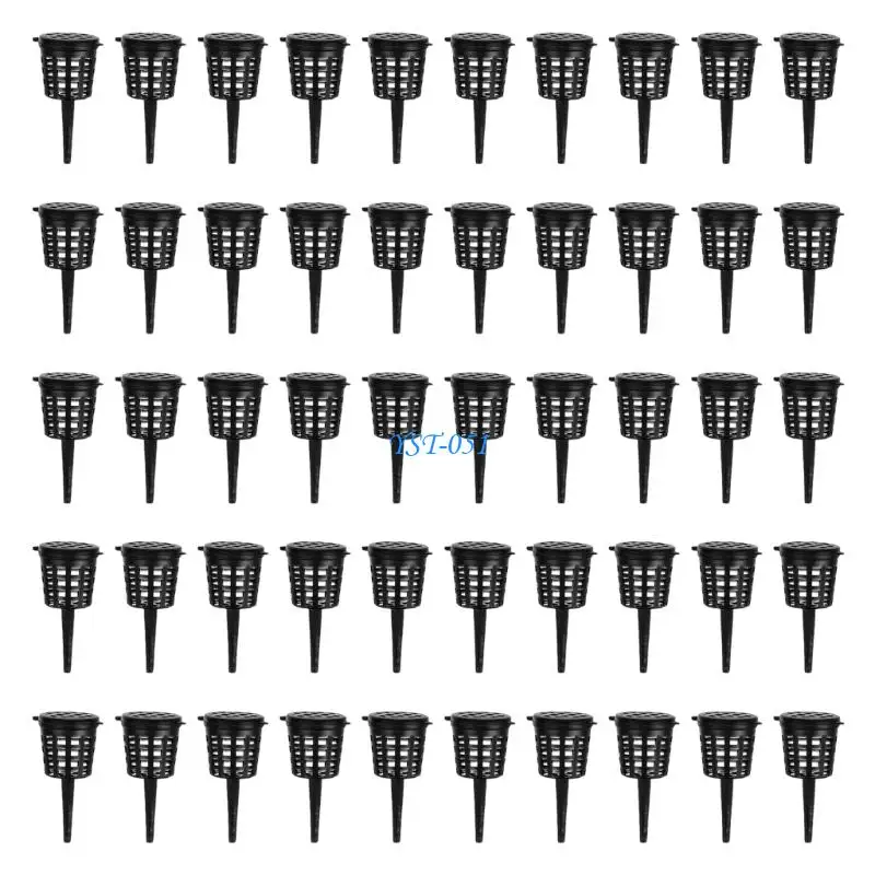 E15A 10/20/50/100Pcs Plastic Mesh Pot For Hydroponics Indoor Plant And Mini Garden Projects