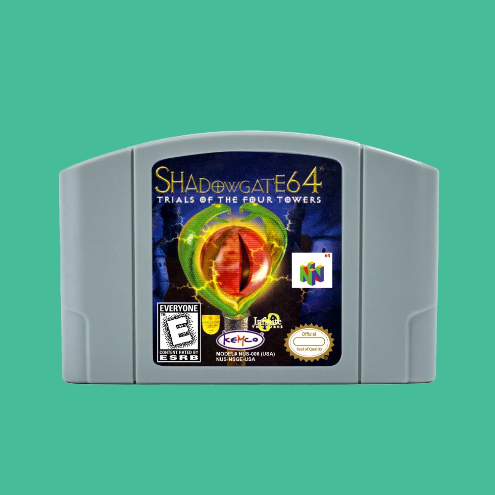 Shadowgate 64 - Trials of the Four Towers 64 Bit Game Cartridge USA NTSC version or EUR PAL version For N64 Consoles