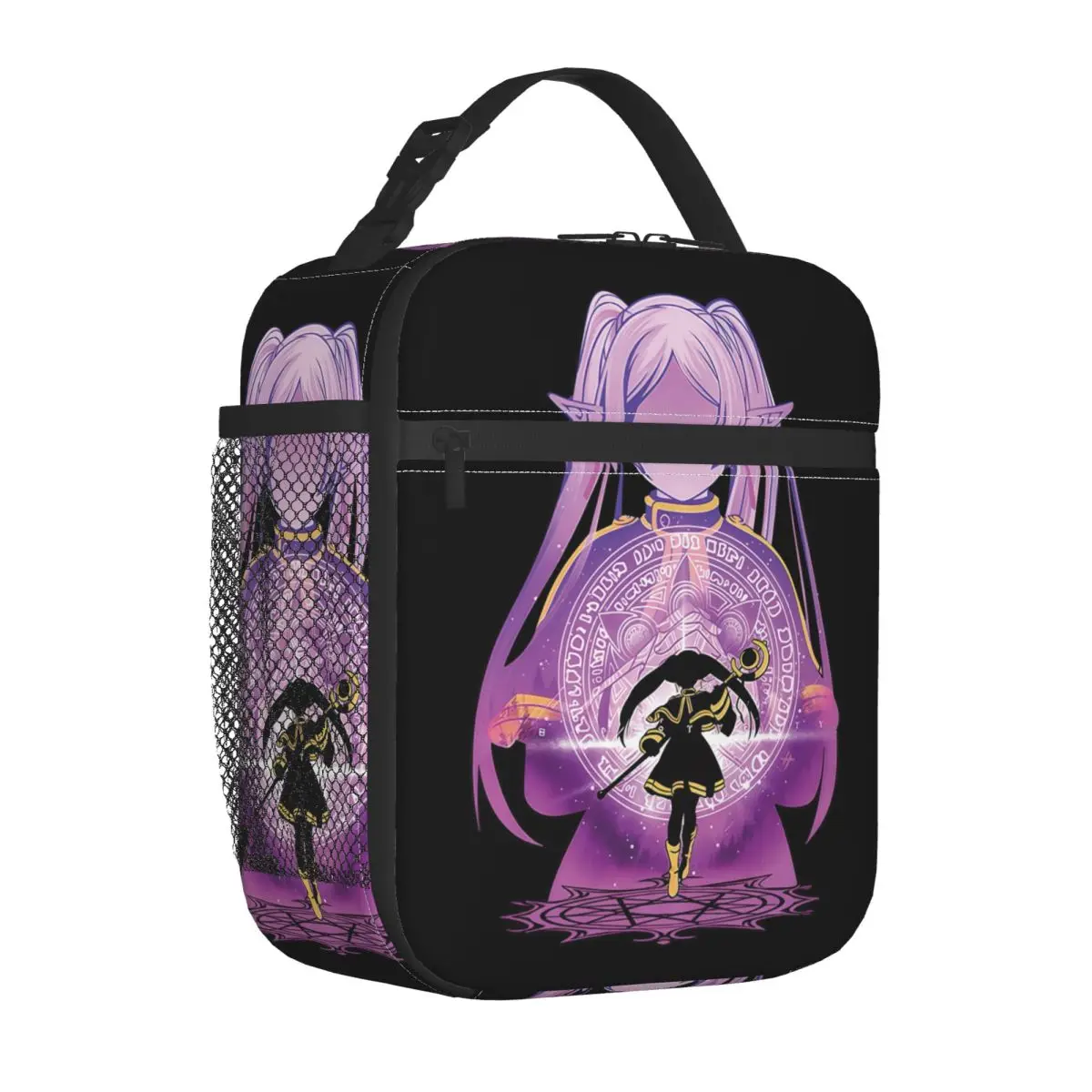 frieren-beyond-journey's-end-anime-lancheiras-com-isolamento-termico-para-escritorio-bolsa-de-comida-portatil-cooler-lancheira-termica