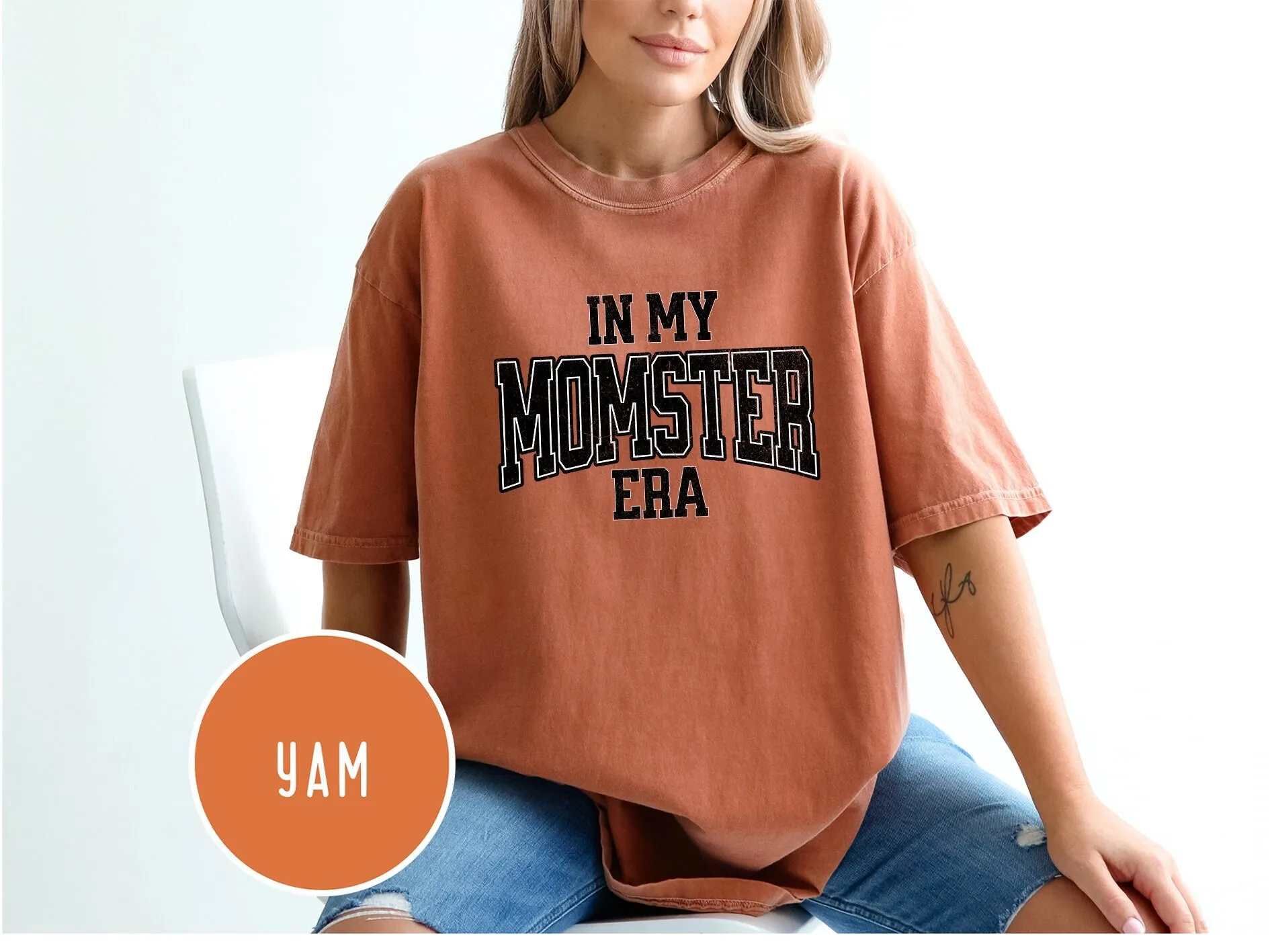 

Comfort Colors In My Momster Era T Shirt Halloween Crewneck Mom Fall Spooky Mama