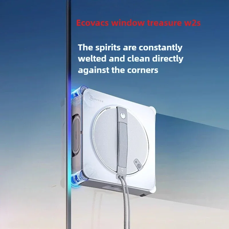 Ecovacs สเปรย์น้ํา Windows CLEANER หุ่นยนต์ W2S ทําความสะอาดสมาร์ทบ้านอัตโนมัติ Limpia Vidrios Ventanas ไฟฟ้า DO Mycia Okien