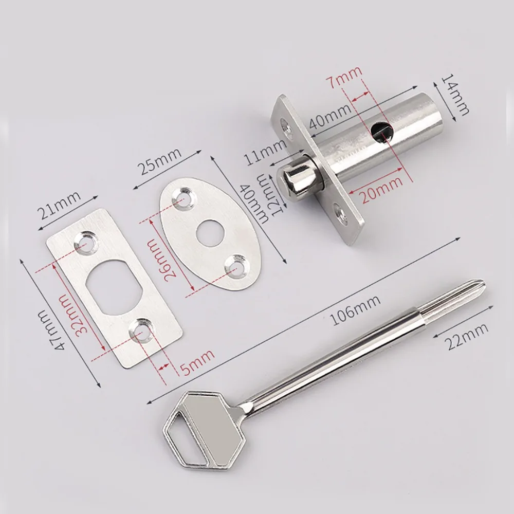 

Easy Install Stainless Steel Invisible Door Lock Thicken Simple Mortise Lock Manager Lock