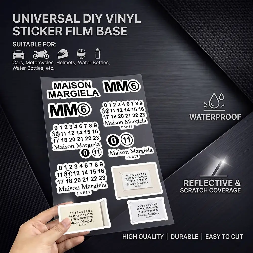 M-maisonmargiela-a Waterproof Reflective Scratch Cover Sticker Universal Decor Decal For Car Motorcycle Helmet Refrigerator