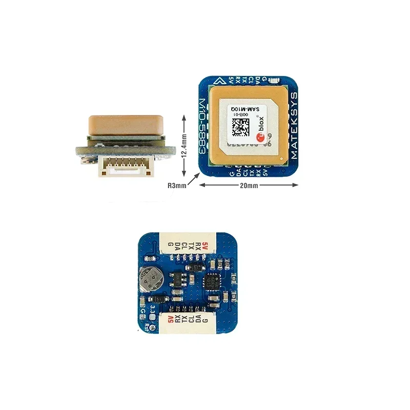 Viva20X20mm MATEK M10Q-5883 GNSS GPS Module Magnetic Compass QMC5883L For RC Airplane FPV Freestyle Long Range Drones DIY Parts