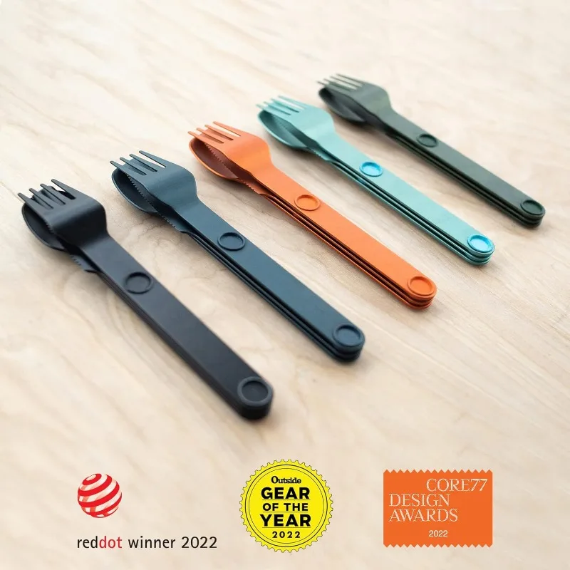 FULL WINDSOR - MAGWARE ชุดเครื่องครัวสแตนเลสแม่เหล็กอุปกรณ์การเดินทางช้อนส้อมช้อนส้อมขนาดกะทัดรัดตั้งแคมป์ (15 ชิ้น)