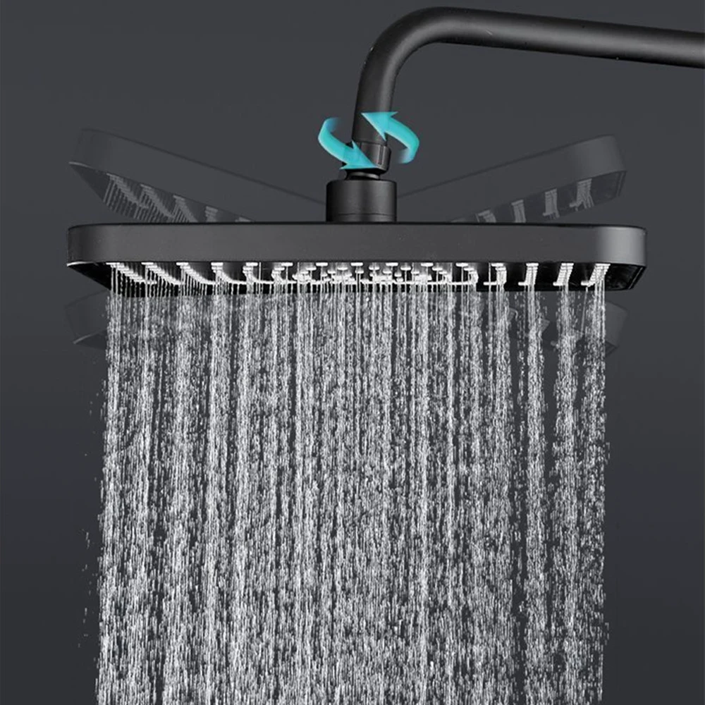 New 13Inch Supercharge Rainfall Bath Shower Head Large Flow High Pressure Ceiling Mounted Top-Spray Faucet Bathroom Shower Head