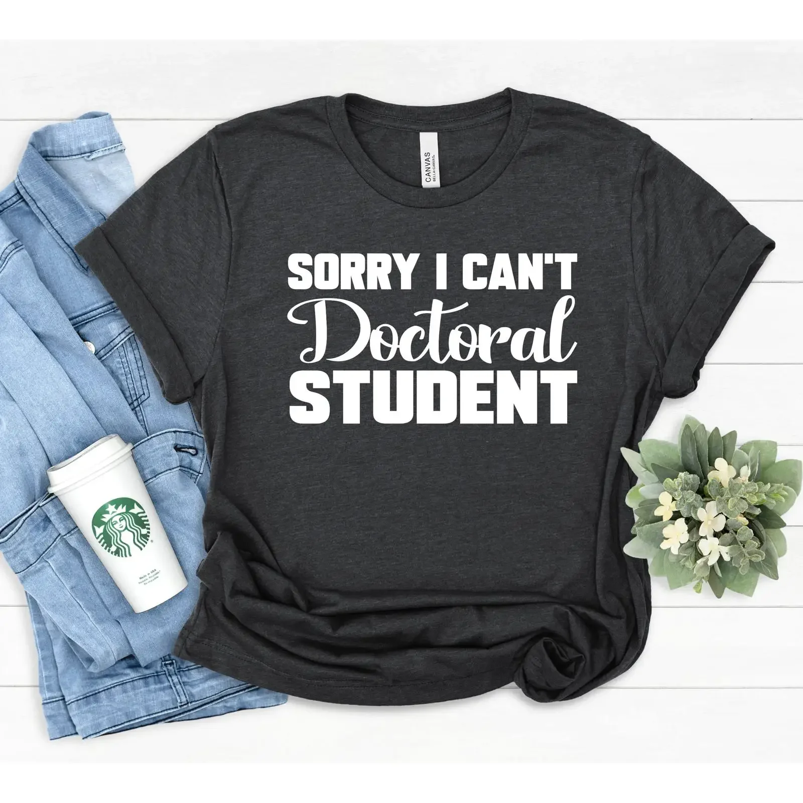 Doctoral StudenT T Shirt Dissertation Complete  vintage Washed Unisex Slightly Casual Breathable Soft Stretched Versatile homme