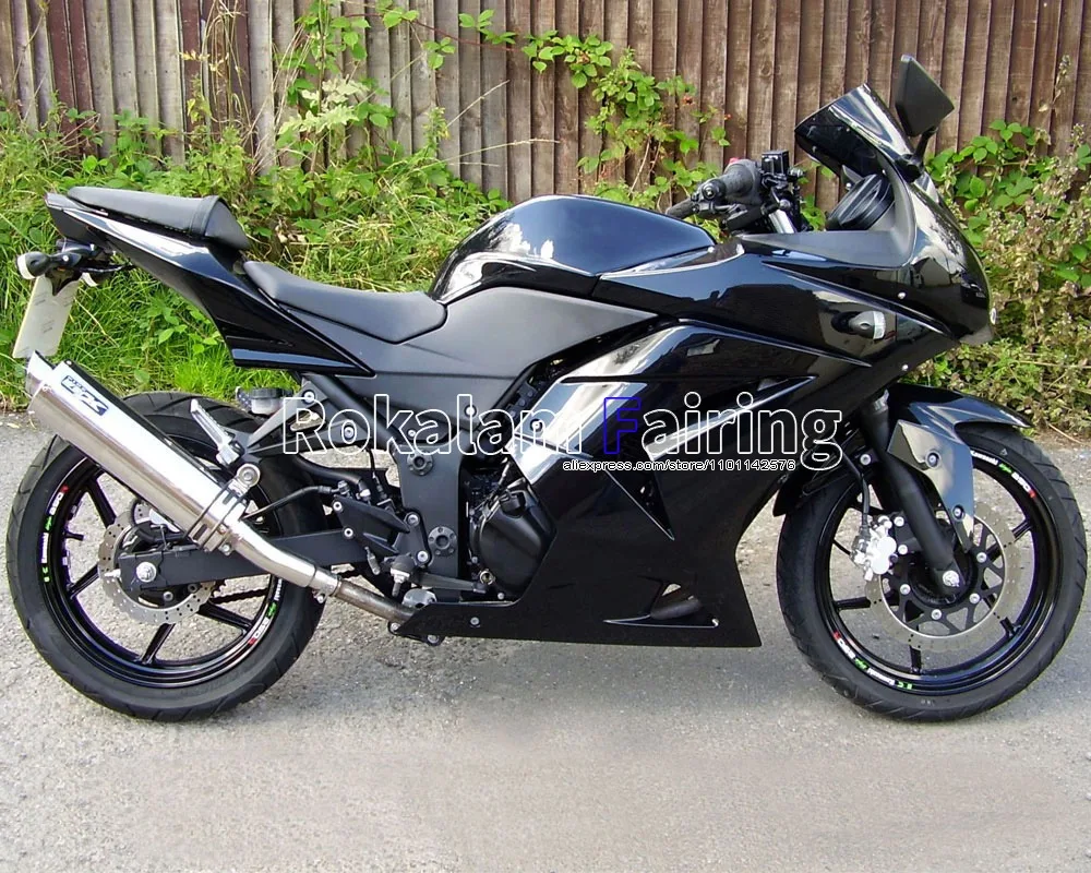 

Лидер продаж, для Kawasaki Ninja ZX 250R ZX250 2008 2009 2010 2011 2012 EX250 08-12, полностью черный обтекатель мотоцикла (литье под давлением)