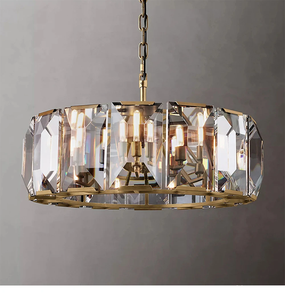LED E14 American Retro Designer Crystal Lamp Light Pendant