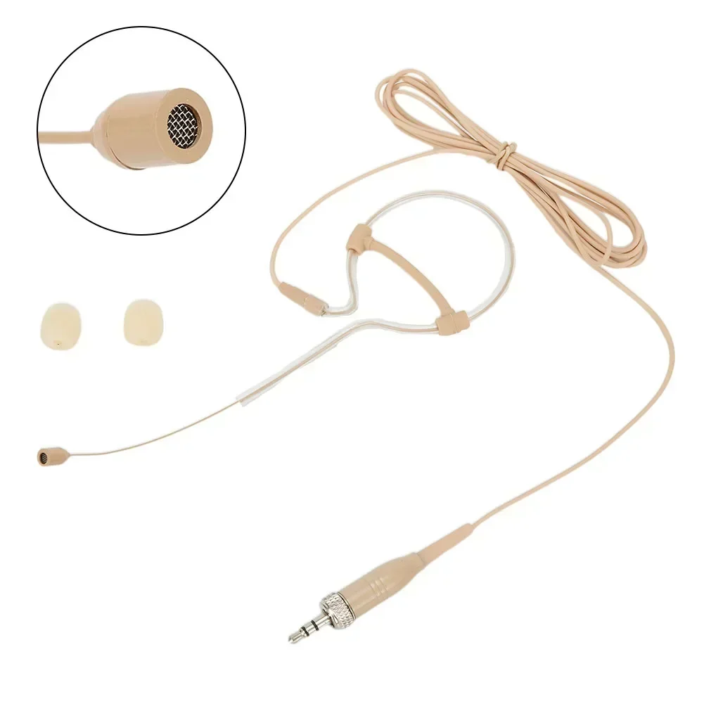 Durable New Headset Microphone Single-ear 3 Pin 4 Pin Plug Clear Sound Earhook Hand-free Head Worn Headworn Mic