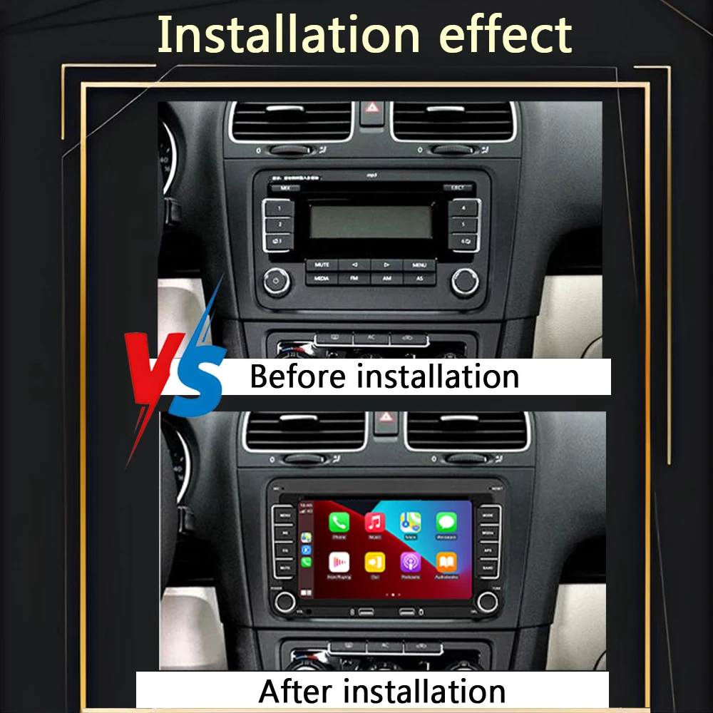 ل VW Volkswagen سيارة مشغل وسائط متعددة Android13 7 ''شاشة تعمل باللمس سيارة راديو ذكي لتحديد المواقع والملاحة DSP WiFi 4G Carplay اللاسلكية