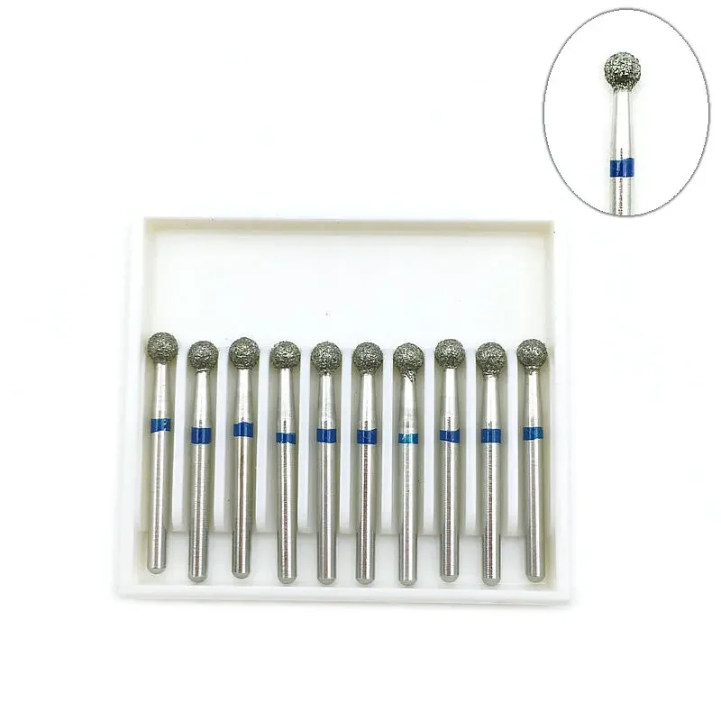 10 szt. Dental Laboratory wiertła diamentowe Drill FG 1.6mm Dia-Burs Drills for Medium