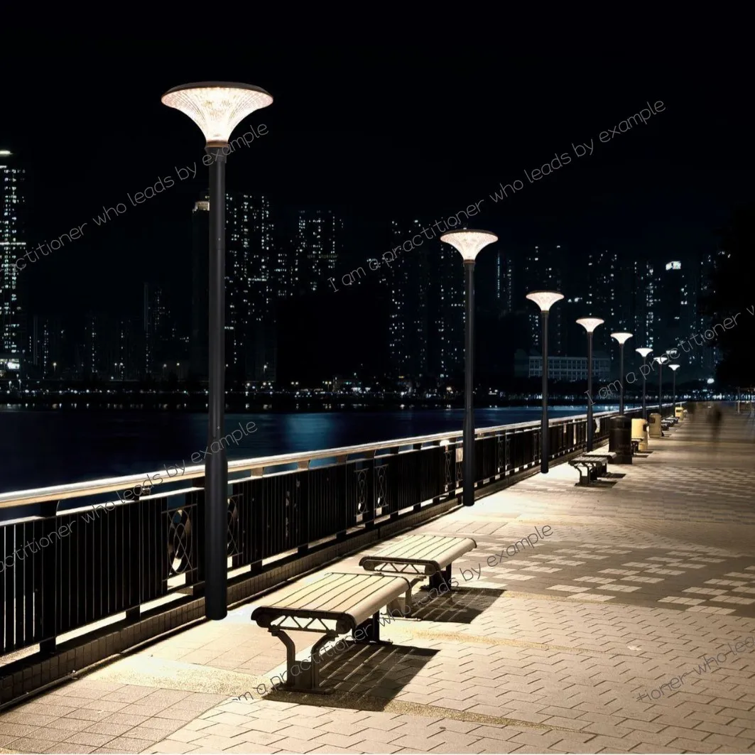 Outdoor Solar Street Light Community Villa High Pole Light Super Round Diamond Garden Outdoor Park Forest Road