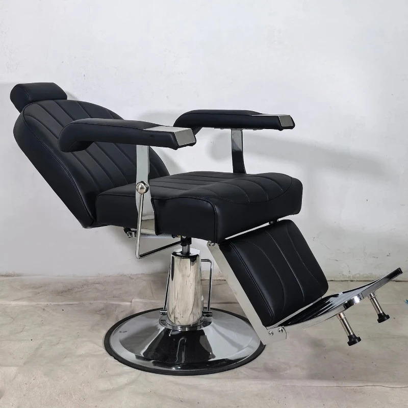 Cutting Chair Men's Hair Retro Oil Head Big Chair Shaving Down High-end Hair Salon Special Barber Shop Hair