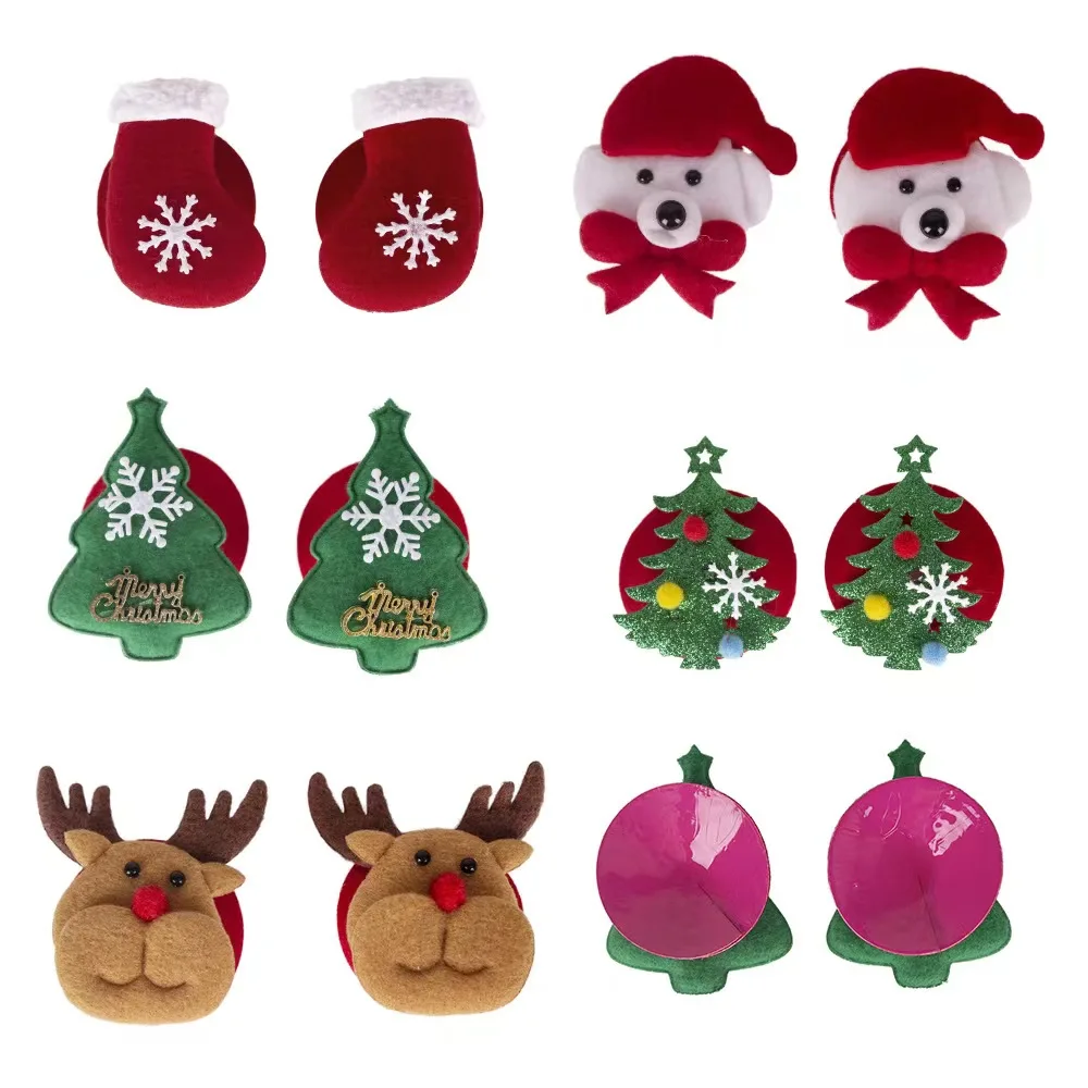 Women Christmas Breast Pasties Nipple Covers Reusable Adhesive Nipple Stickers Christmas Tree/Santa Claus/Snowman/Elk/Socks Bra