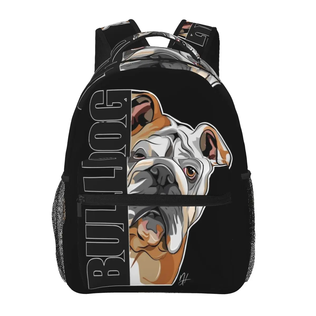 English Bulldog Dog Backpacks Boys Girls Bookbag Students School Bags Cartoon Travel Rucksack Shoulder Bag Large Capacity