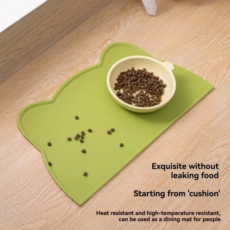 2pcs Pet Silicone Feeding Mat Easy To Clean Washable Cat Food Mat Tableware Mat For Cats And Dogs