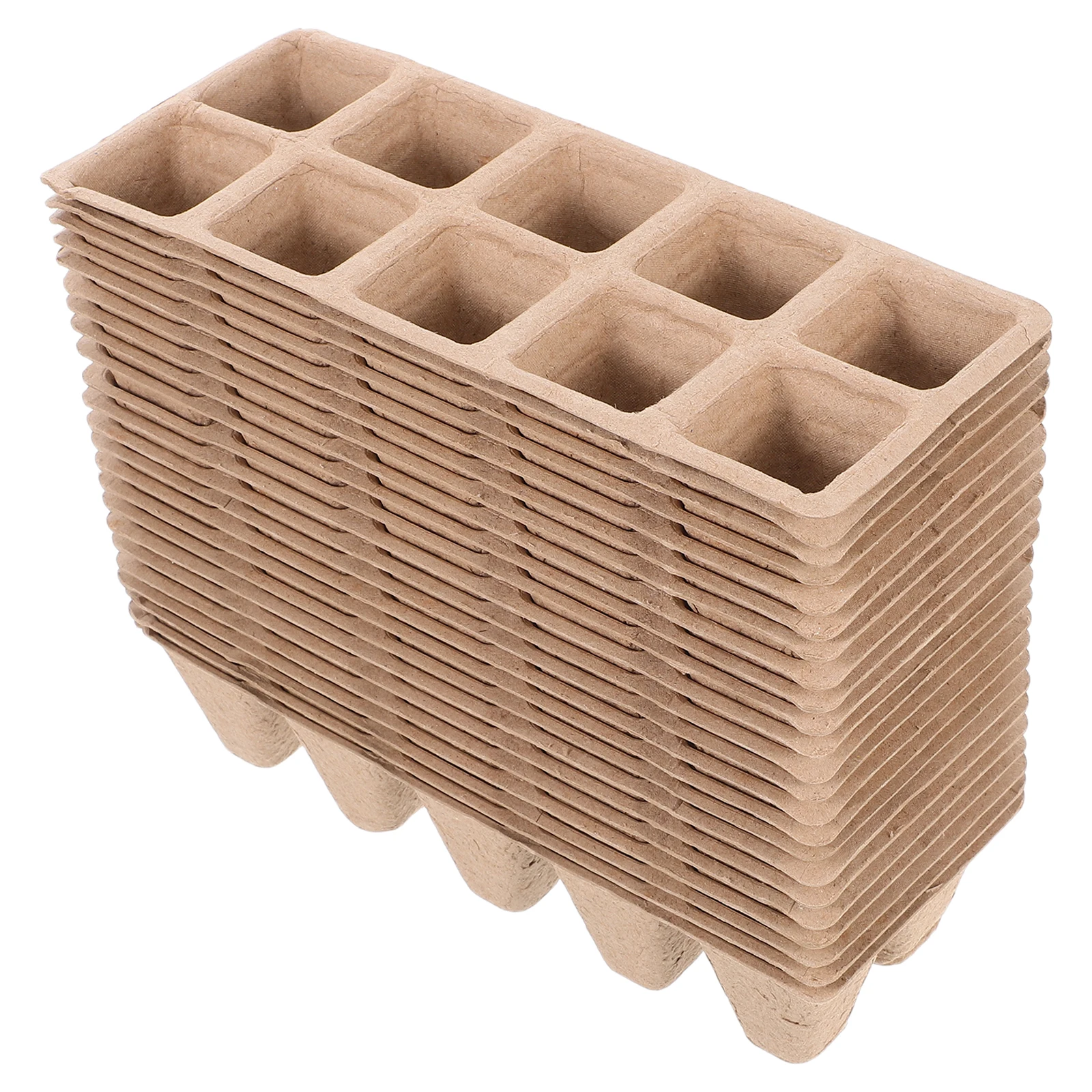 

20 Pcs Seedling Pot Plant Fibers Deep Pots Starter Grow Seeding Tray Germination Planting Cups Seedling Trays Growing Trays