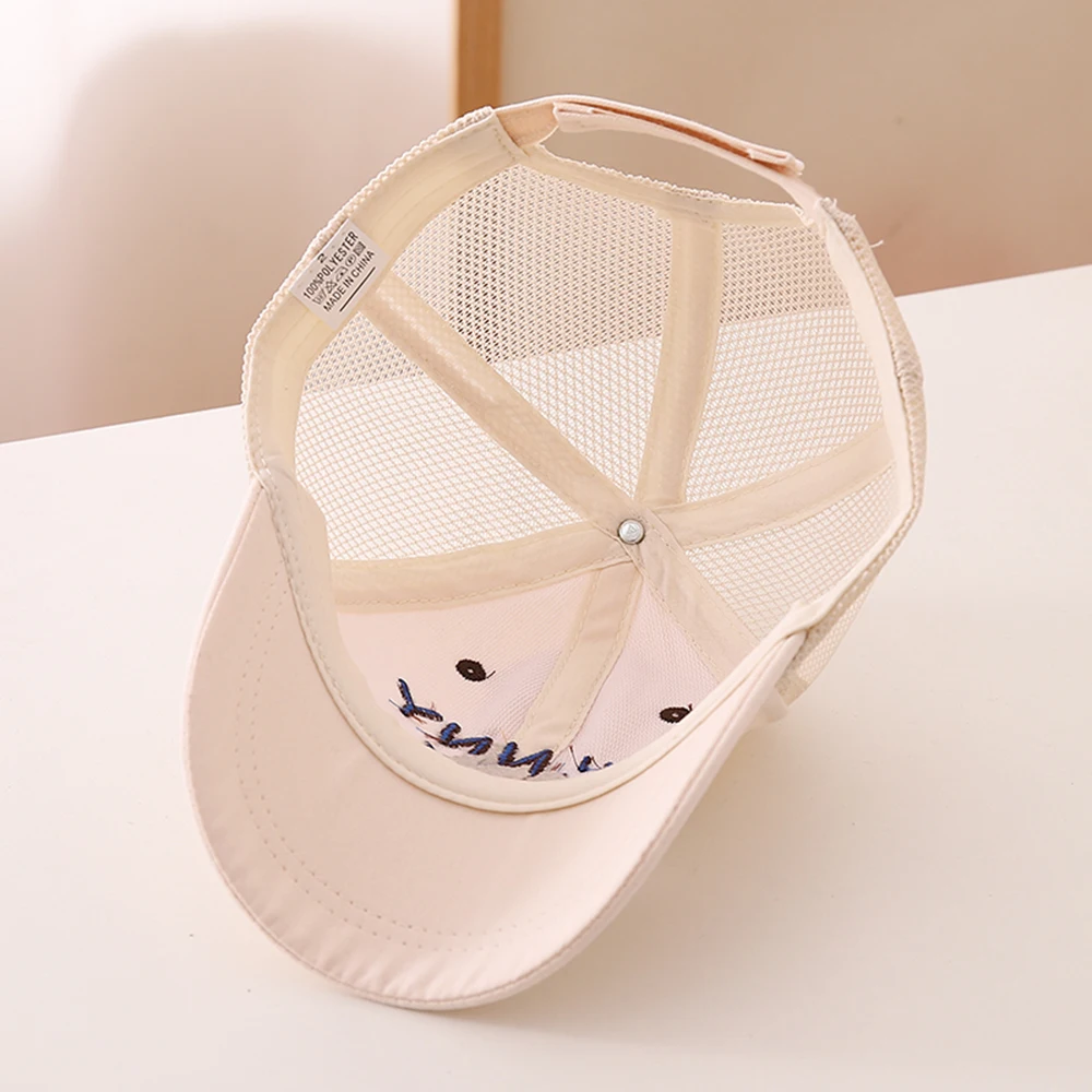 Children\'s Mesh Cap Sunny Day Boys Girls Korean Style Hats Baby Embroidered Letter Baseball Cap For Kids 2-8 Years