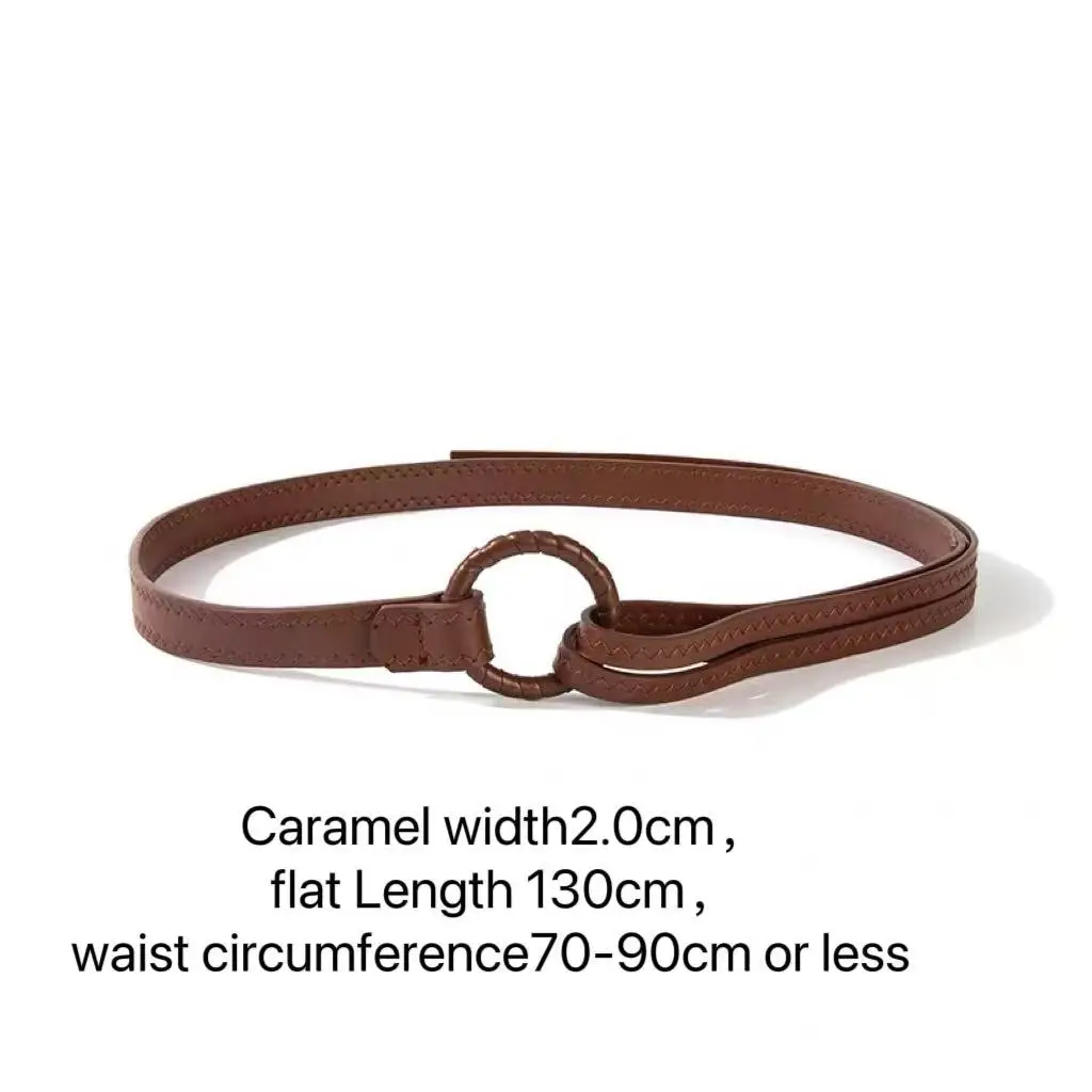 Elegant and Fashionable Women's Waist Belt - A Variety of Colors Woven Design Rope Belt, Tied Luxurious Multifunctional Belt, Ad