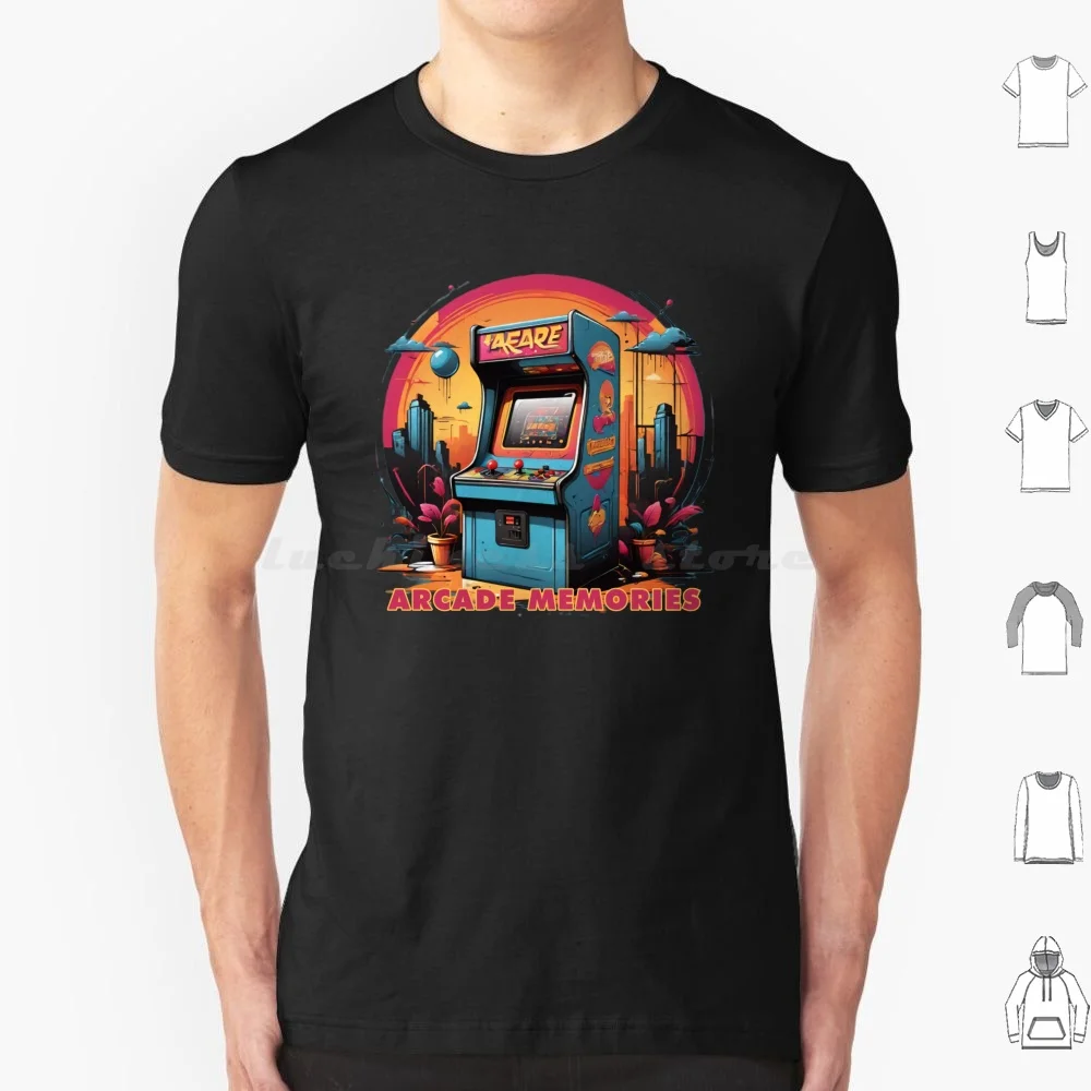 Arcade Memories-Arcade T Shirt Cotton Men Women DIY Print Arcade Machine 80s Arcade Arcade Game Game Gamer Gaming Retro Video